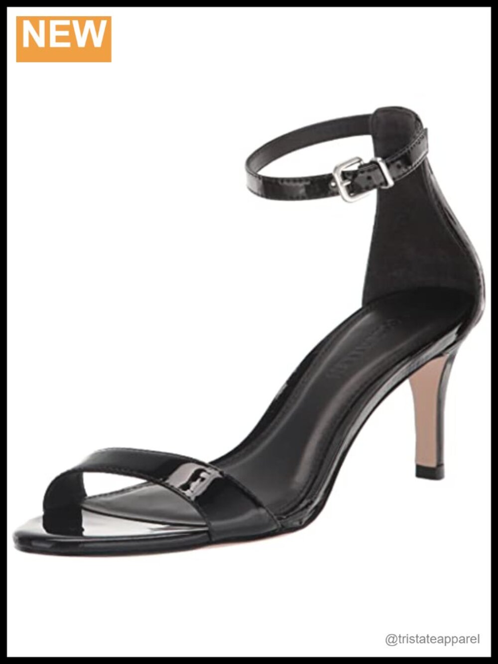 Rebecca Allen Leather Two Strap Heeled Sandals 2 Inch